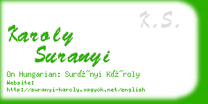 karoly suranyi business card